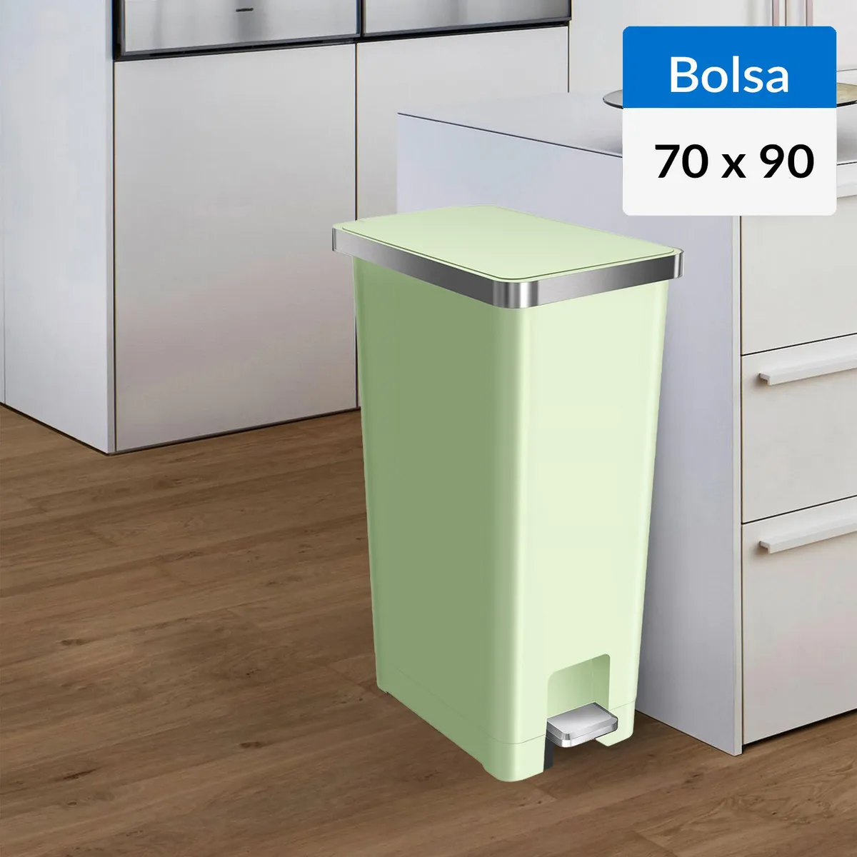 EKO - Basurero de Bolsa 70x90 cm 45 Litros Plástico Verde