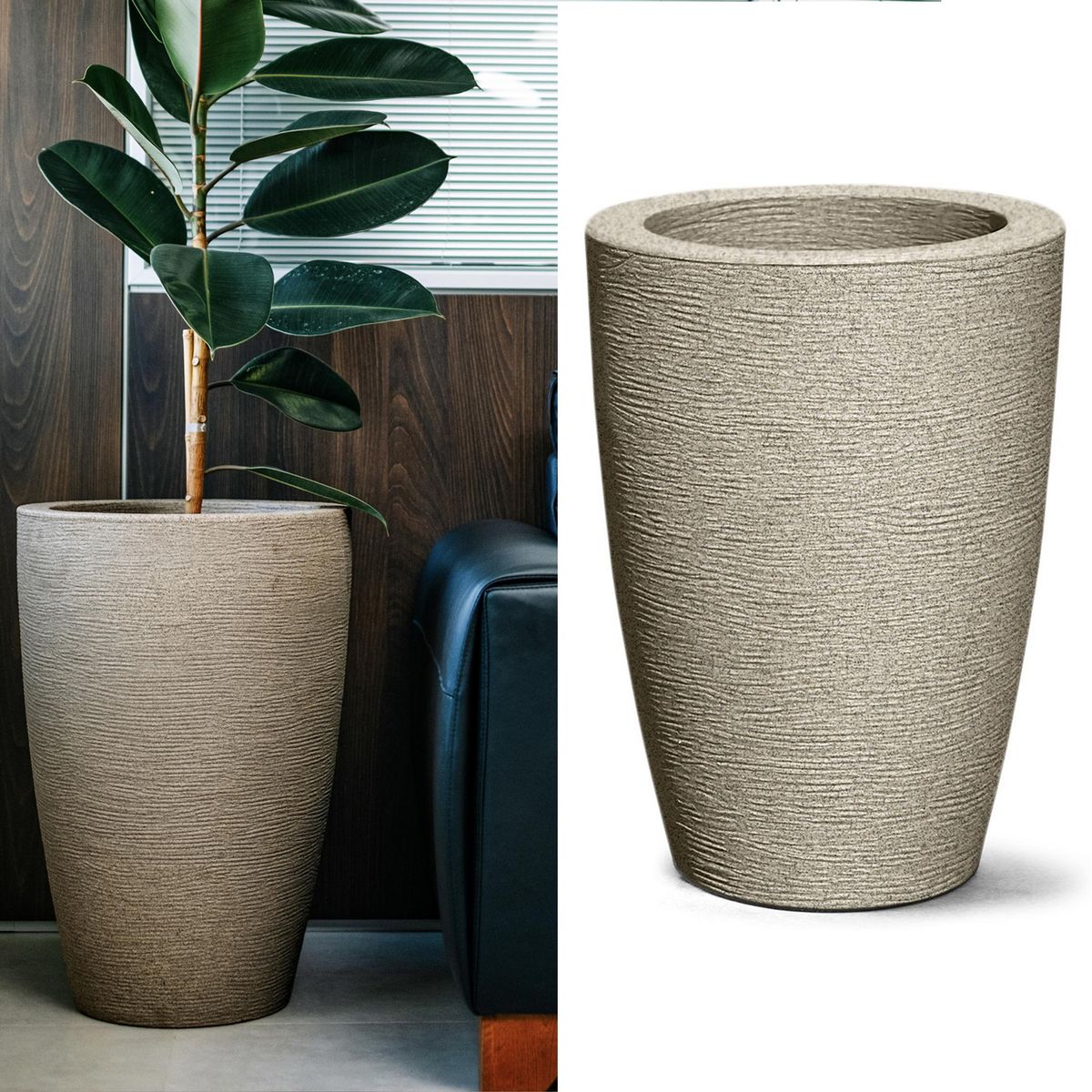 JUST HOME COLLECTION - Macetero de Plástico 27x38 cm Granito