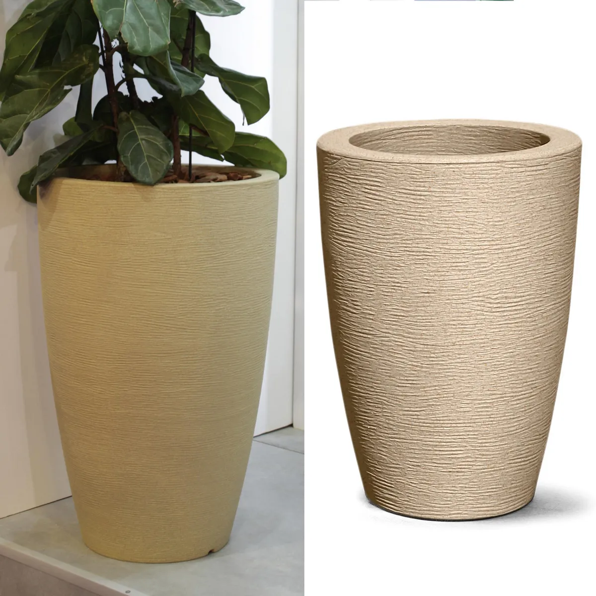 JUST HOME COLLECTION - Macetero de Plástico 27x38 cm Arena