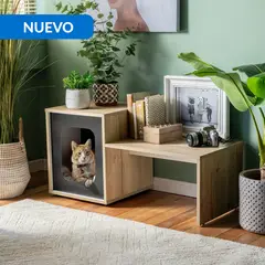 JUST HOME COLLECTION - Mesa Auxiliar Espacio Mascota Duna 91.5x40x46.5 cm
