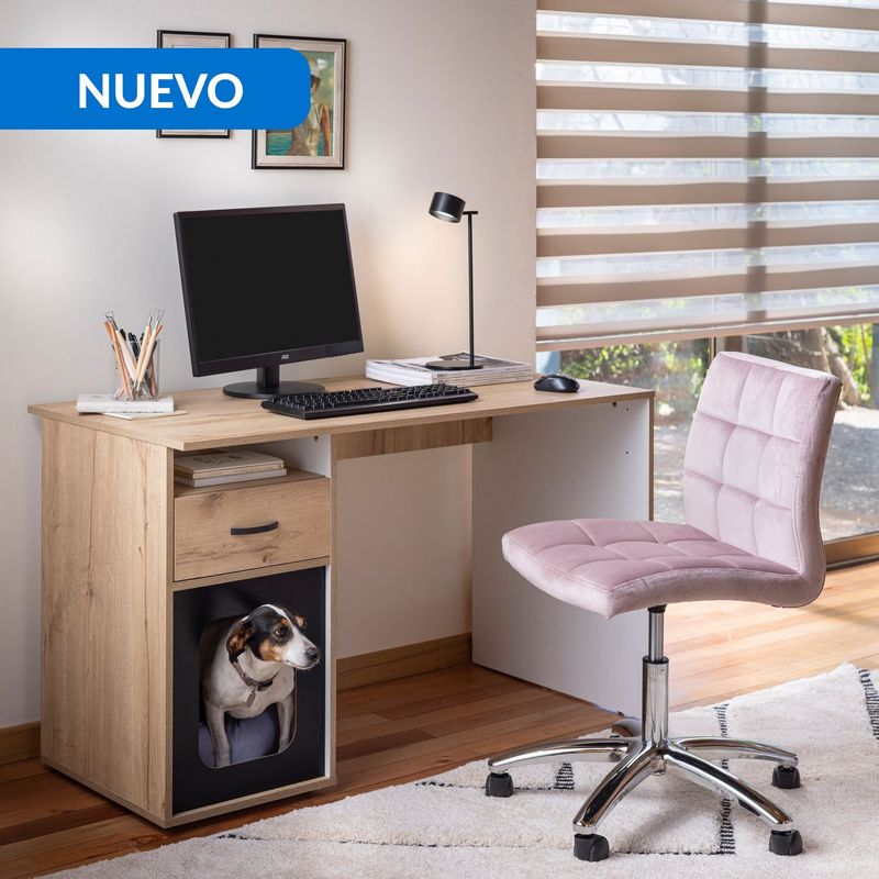 JUST HOME COLLECTION - Escritorio Espacio Mascotas Espacio Duna / Negro 120.9x73x60.2 cm