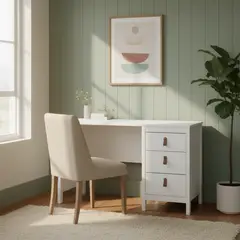 TVILUM - Escritorio Madrid Blanco 120.4x76.5x48 cm