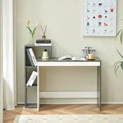 JUST HOME COLLECTION - Escritorio Santana Blanco, gris 110x91x40 cm