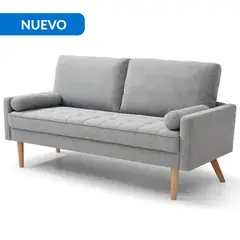 JUST HOME COLLECTION - Sofá 3 cuerpos Jazzy 172x88x76 cm Gris