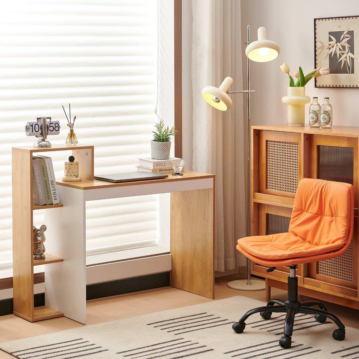 JUST HOME COLLECTION - Escritorio Santana Roble 110x91x40 cm