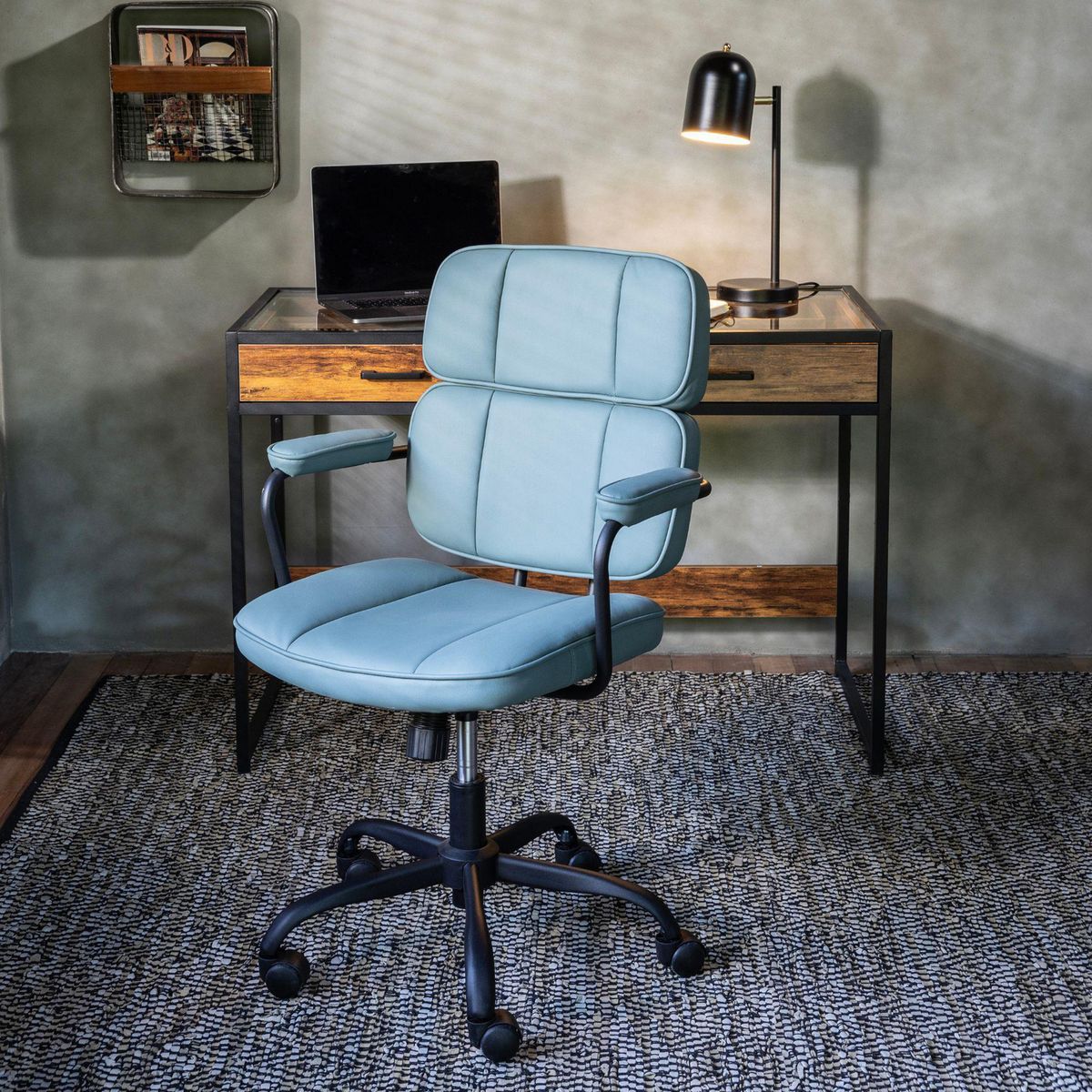 JUST HOME COLLECTION - Silla Escritorio Harlow Celeste