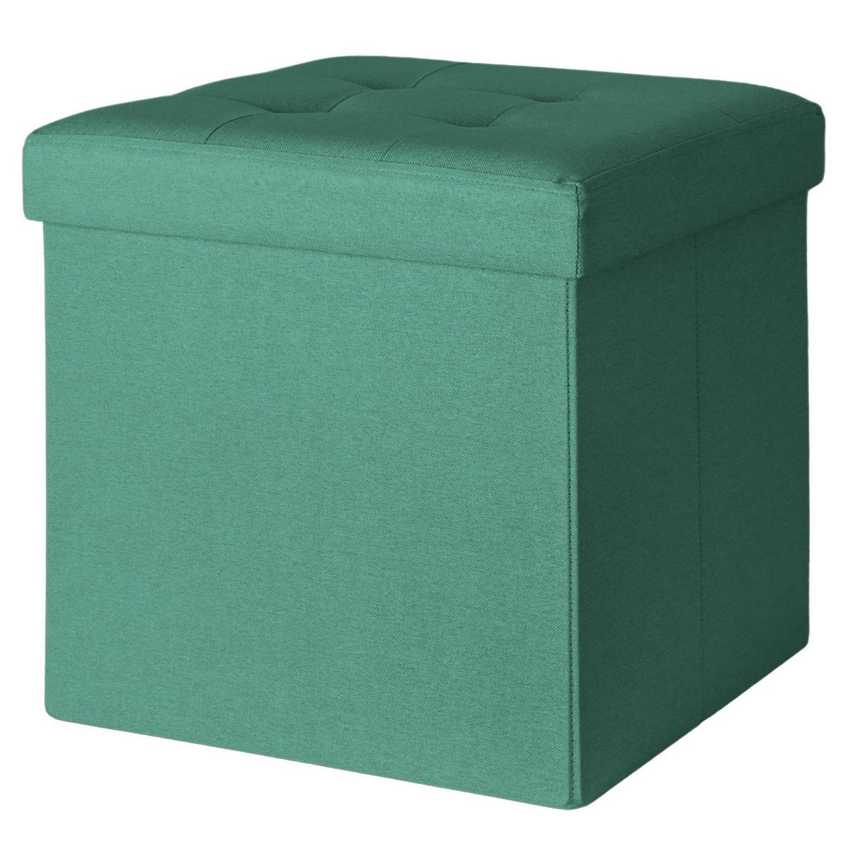 JUST HOME COLLECTION - Pouf plegable verde 38x38x38 cm