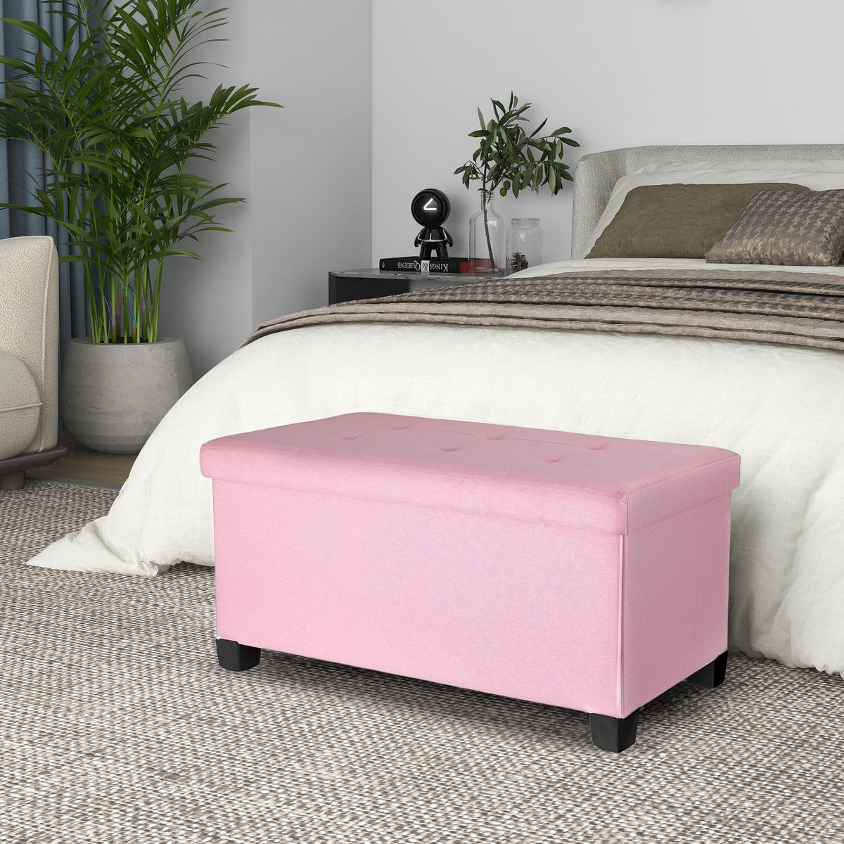 JUST HOME COLLECTION - Banqueta Barney rosa 38x76x38 cm