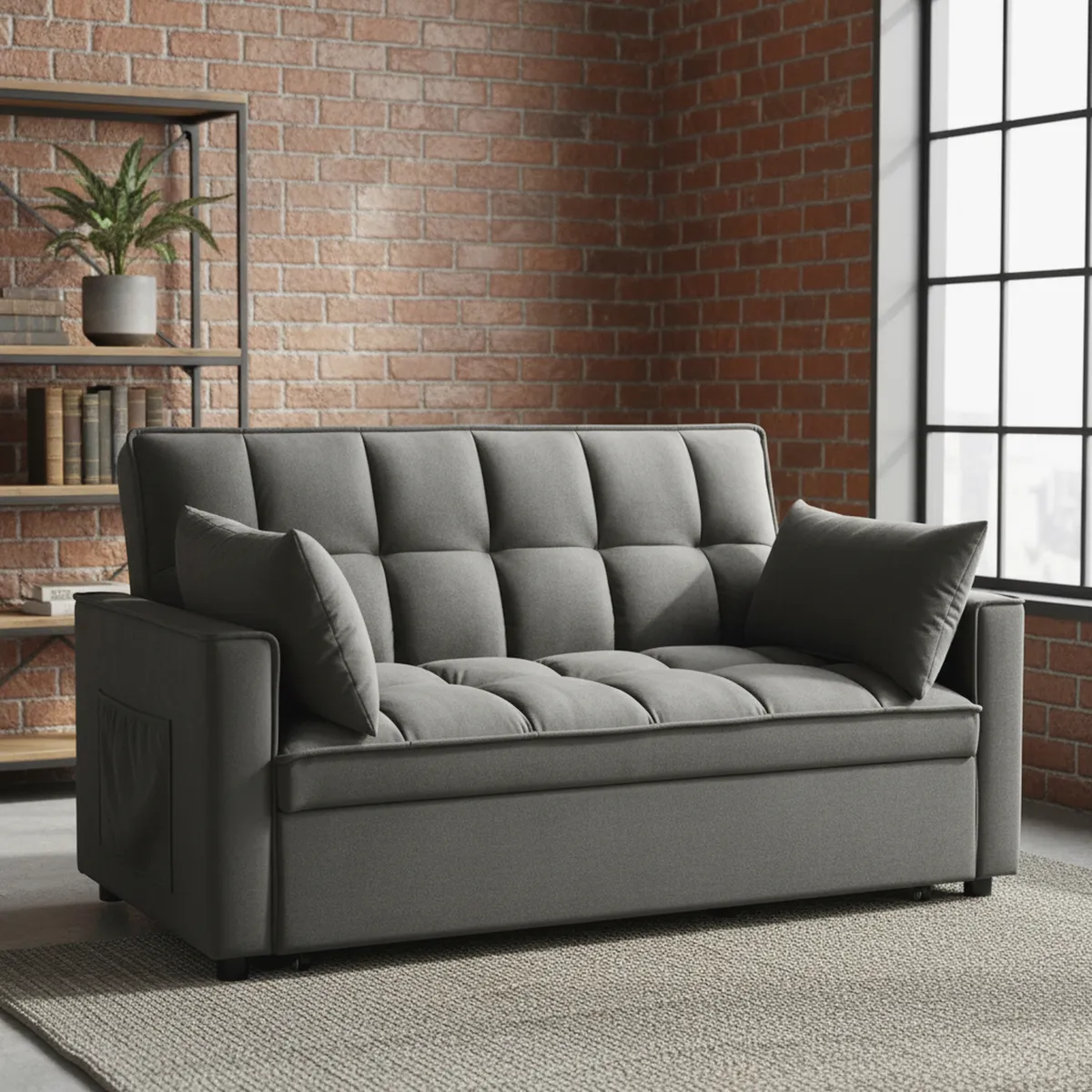 JUST HOME COLLECTION - Futón Cama Teki Negro 162x93x94 cm