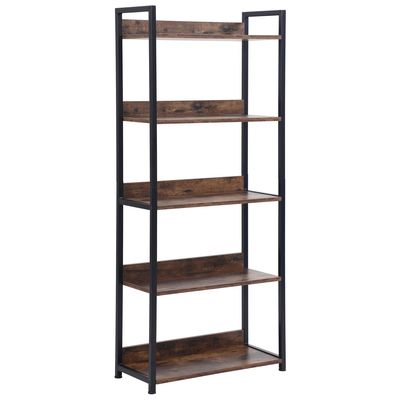 Imagen 2 del producto Estante Wool Metal 5 Nivel(es) 55x140x27 cm Negro/Café