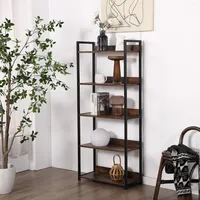 Estante Wool Metal 5 Nivel(es) 55x140x27 cm Negro/Café