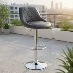 JUST HOME COLLECTION - Silla bar Hatan Negro 103x45.5x50 cm