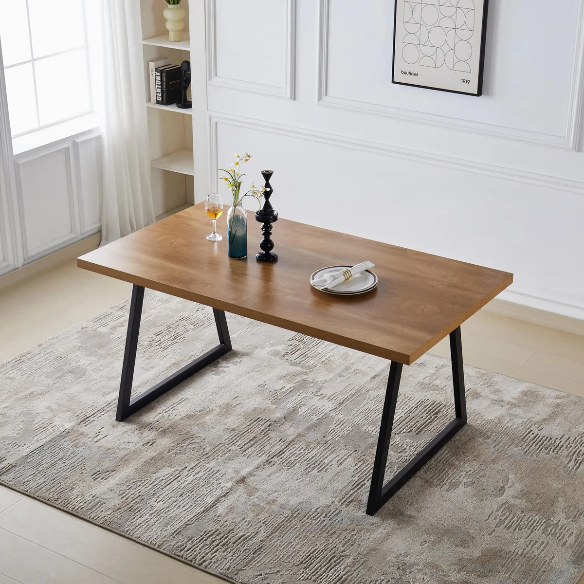 JUST HOME COLLECTION - Mesa de comedor Romy Café 90x76x160 cm