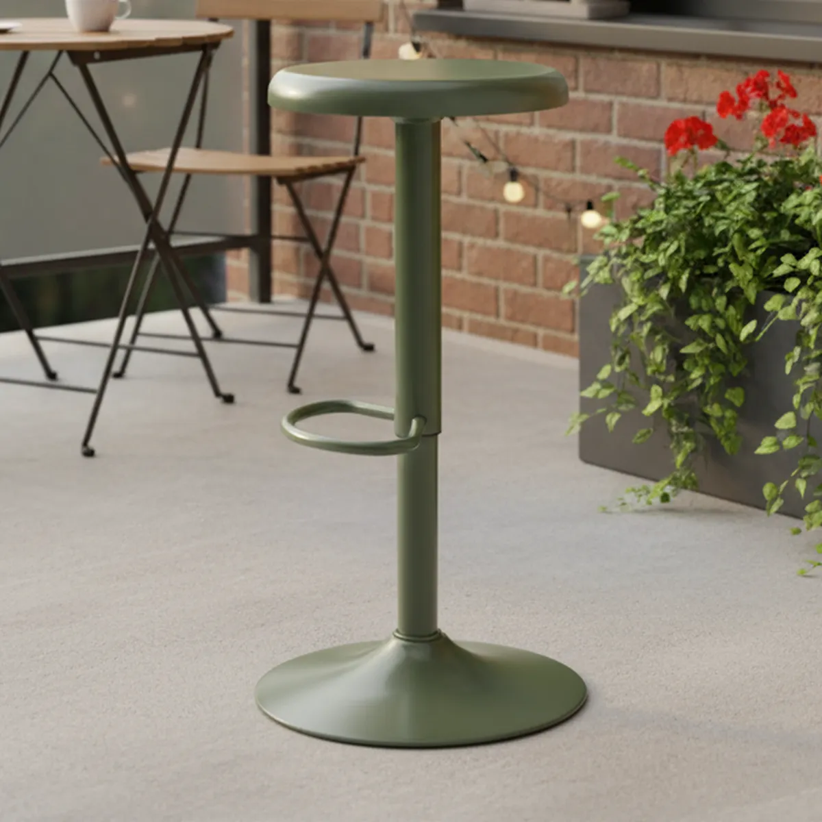 JUST HOME COLLECTION - Silla bar Vora Verde 82x35x35 cm