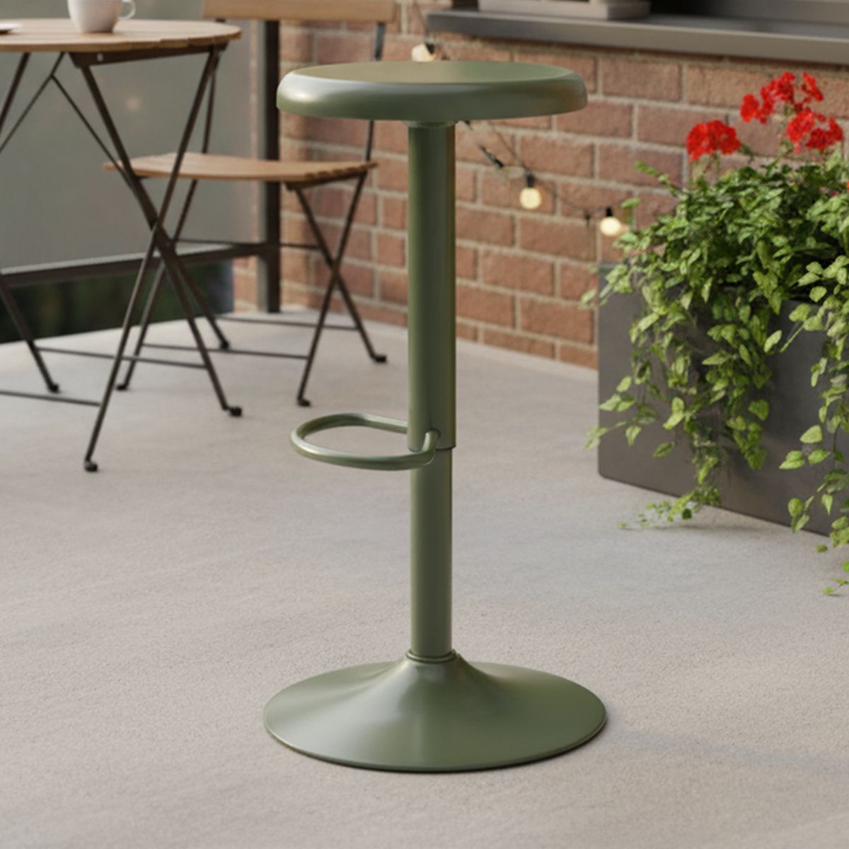 JUST HOME COLLECTION - Silla bar Vora Verde 82x35x35 cm