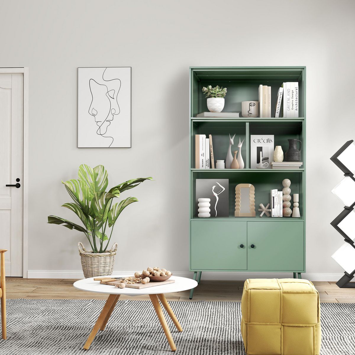 JUST HOME COLLECTION - Estante Donut Metal 2 Nivel(es) 80x160x40 cm Menta