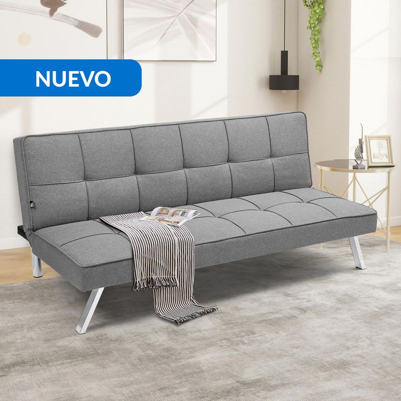 JUST HOME COLLECTION - Futón Glarald Gris 180x90x82 cm