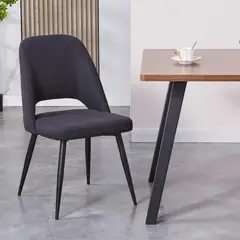 JUST HOME COLLECTION - Silla Omis Negro 82.5x60x48.5 cm