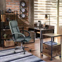 JUST HOME COLLECTION - Escritorio Wool Madera/Negro 120x85x60 cm