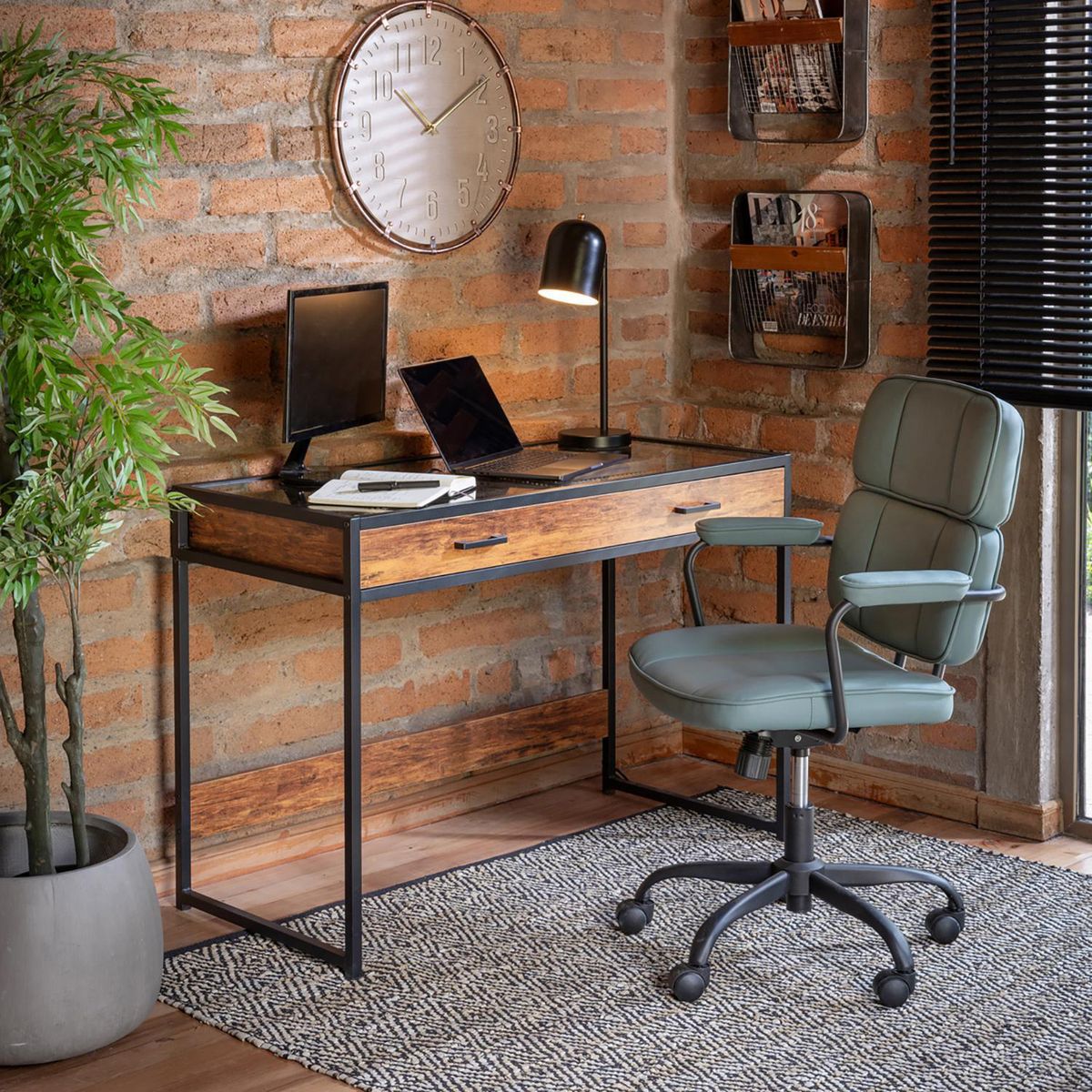 JUST HOME COLLECTION - Escritorio Gaspar Madera 110x75x50 cm