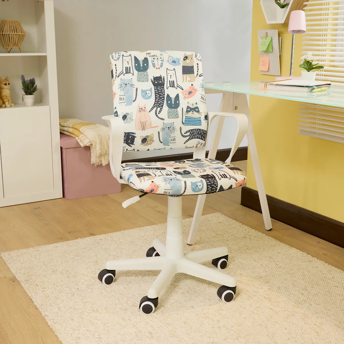 JUST HOME COLLECTION - Silla Escritorio Infantil Gato Multicolor