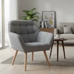 JUST HOME COLLECTION - Sitial 1 cuerpo Cassio 75x82x71 cm Gris