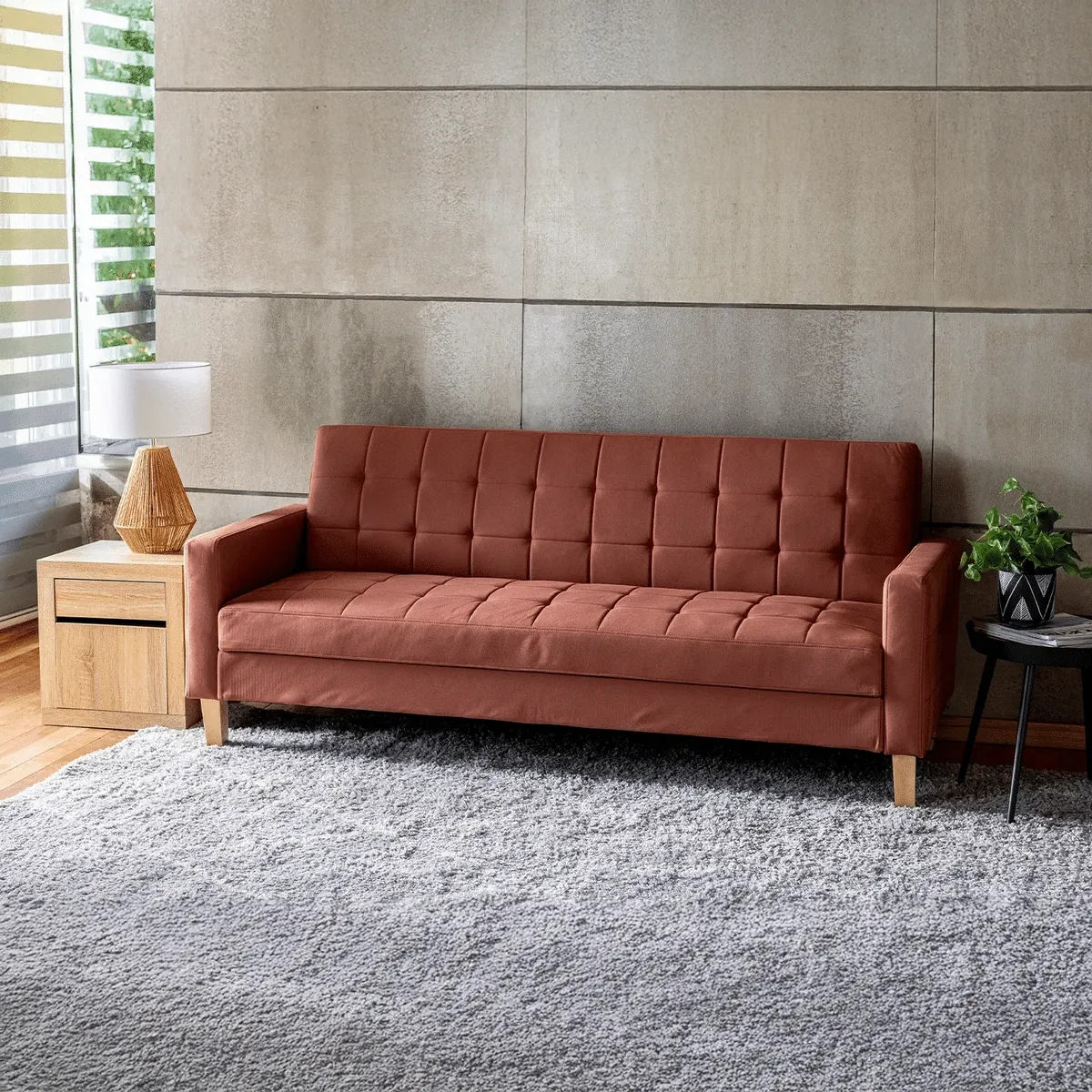 JUST HOME COLLECTION - Futón con Almacenamiento Lucía 204x85x81 cm