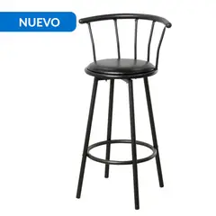 JUST HOME COLLECTION - Silla bar Bar Negro 99.5x55x51.5 cm