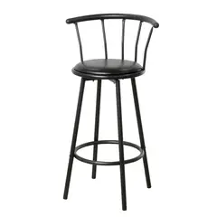 JUST HOME COLLECTION - Silla bar Bar Negro 99.5x55x51.5 cm