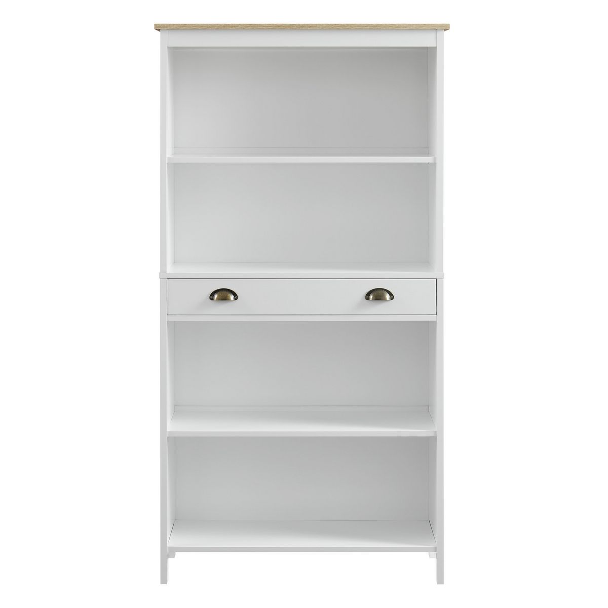 JUST HOME COLLECTION - Estante Librero Nantes Madera 4 Nivel(Es) 80X152X30 Cm Blanco