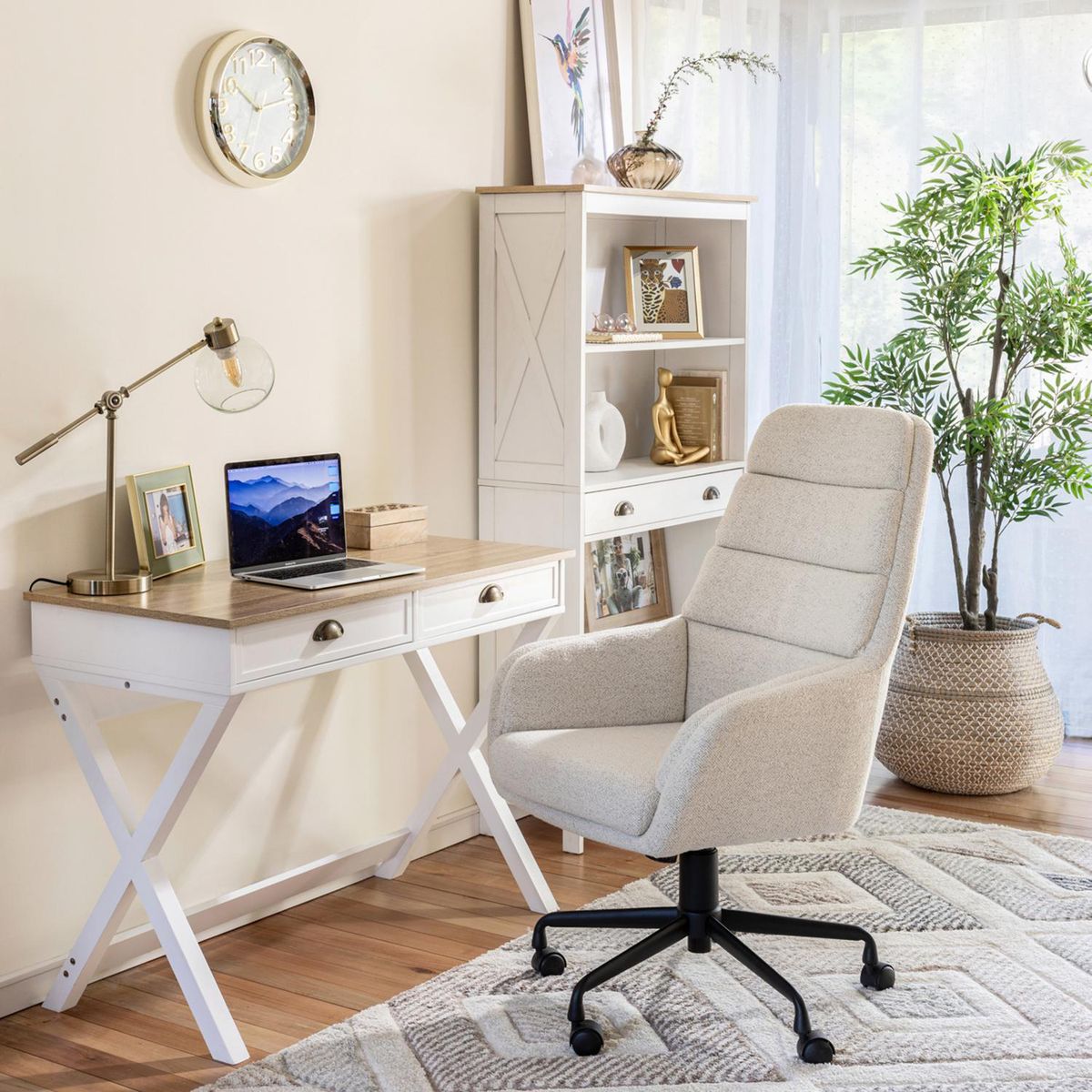 JUST HOME COLLECTION - Escritorio Nantes Blanco 103x76x49.5 cm