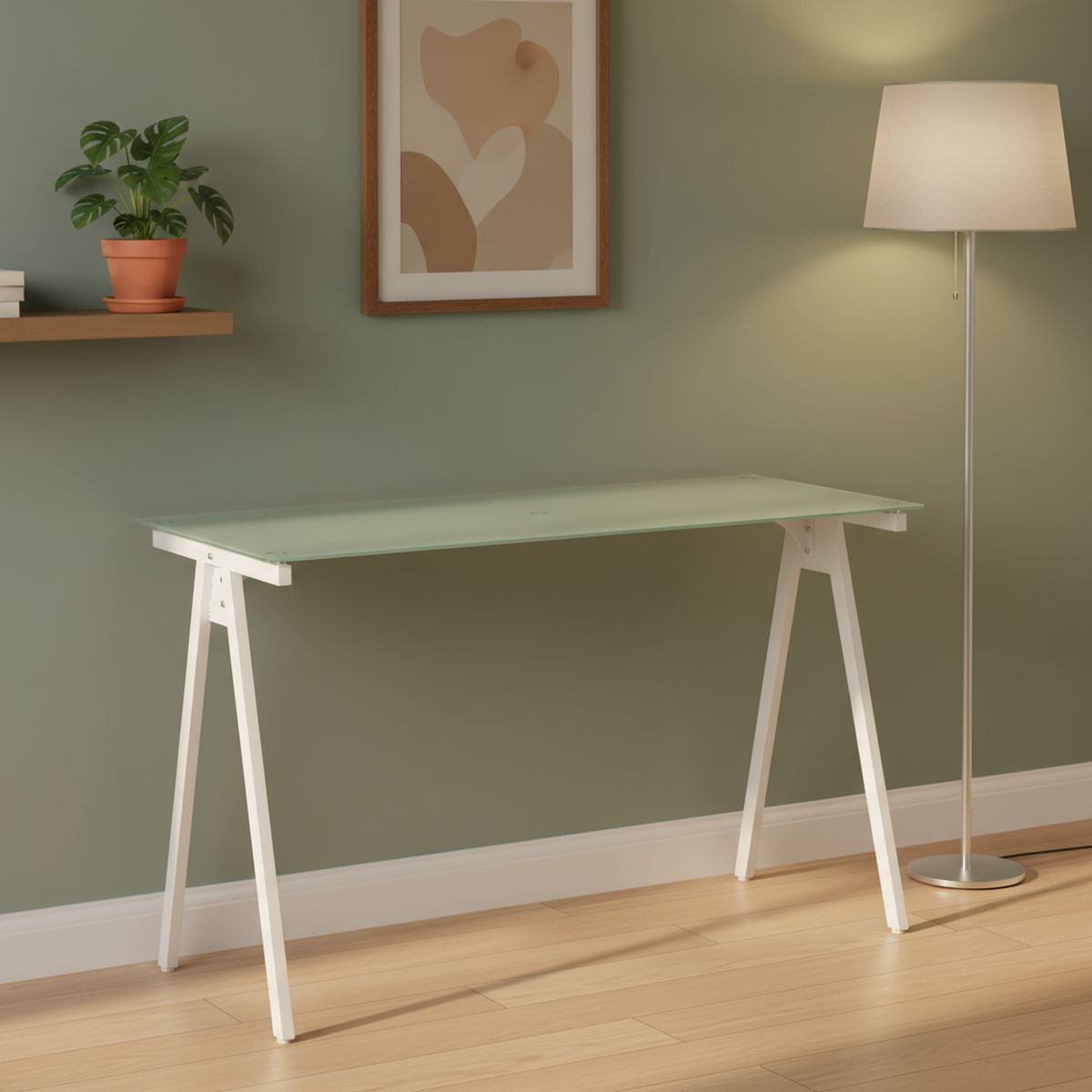 JUST HOME COLLECTION - Escritorio Candes Blanco 110x76x50 cm