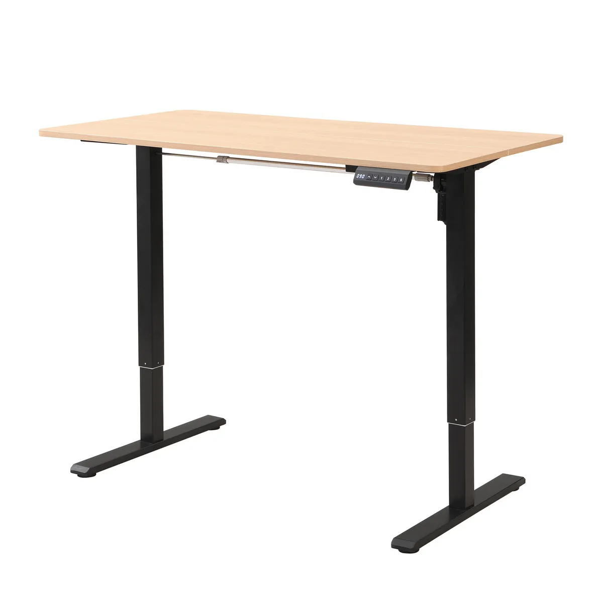 JUST HOME COLLECTION - Escritorio Altura Ajustable Eléctrico Madera, Negro 120x73x60 cm