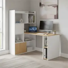 JUST HOME COLLECTION - Escritorio Mendoza Blanco, Madera 100x154.5x34.4 cm