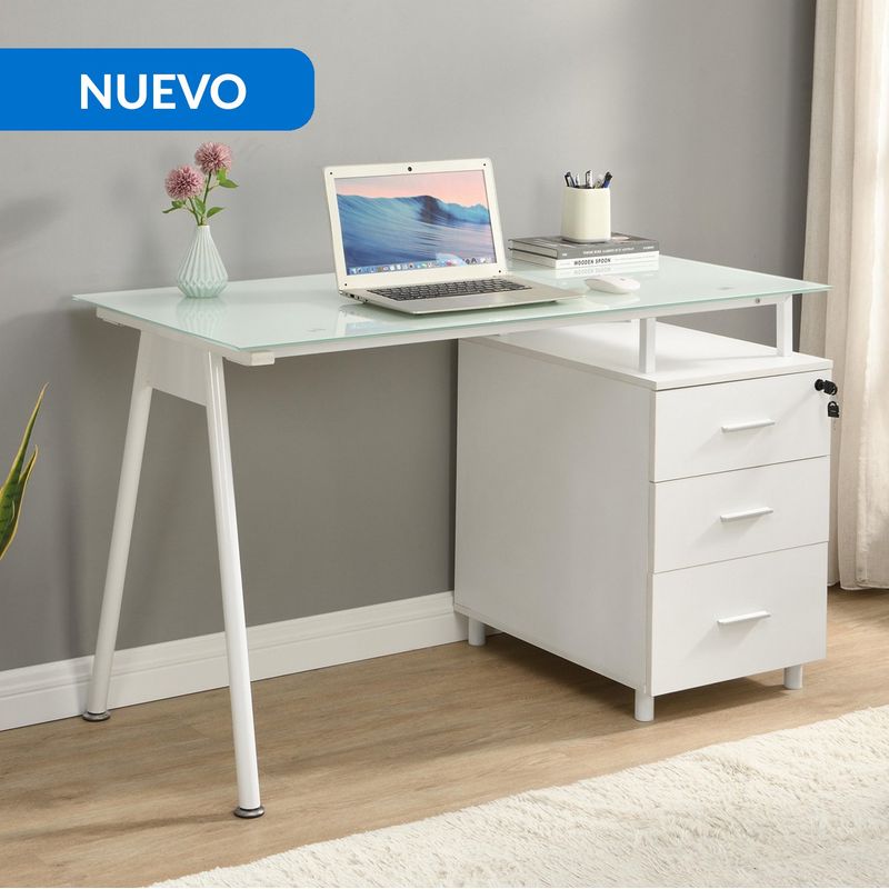 JUST HOME COLLECTION - Escritorio Tripoli Blanco 120x76x60 cm
