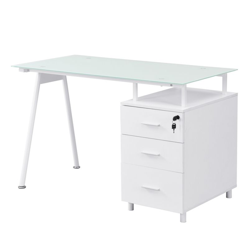 JUST HOME COLLECTION - Escritorio Tripoli Blanco 120x76x60 cm