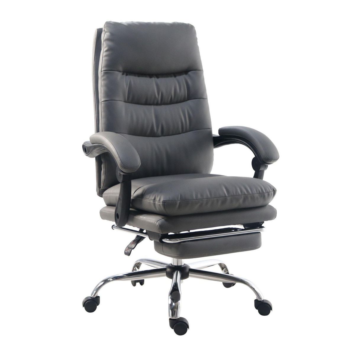 JUST HOME COLLECTION - Silla Escritorio Reposapiés Ejecutiva Rocky Gris