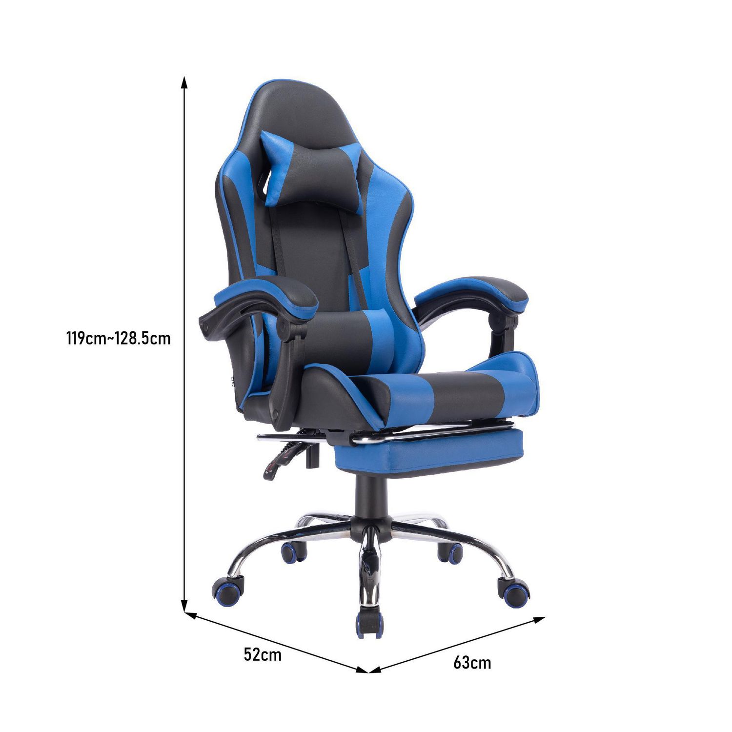 JUST HOME COLLECTION Silla Gamer Escritorio Masaje Reposapiés
