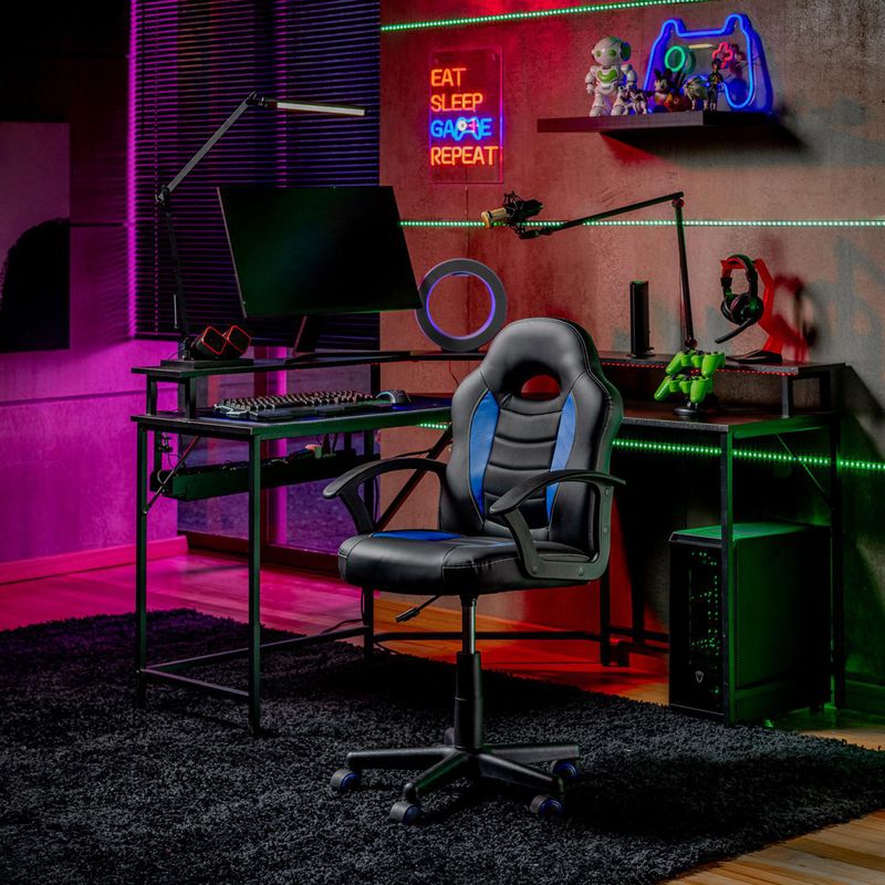 JUST HOME COLLECTION - Silla Escritorio Gamer Zeta Azul/Negro