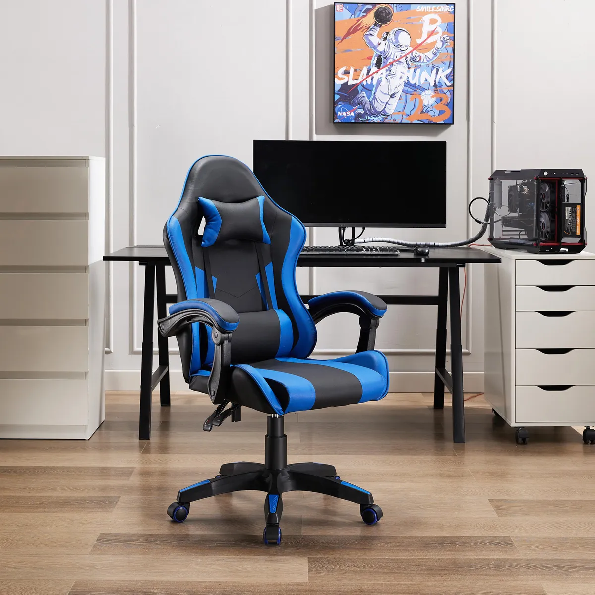 JUST HOME COLLECTION - Silla Gamer Escritorio Neo Azul/Negro