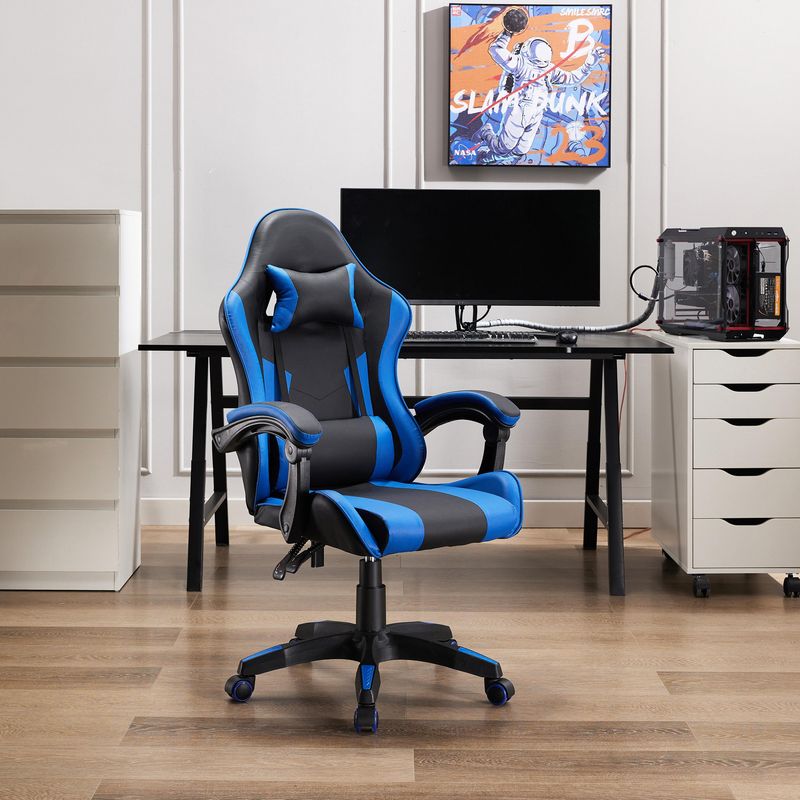 JUST HOME COLLECTION - Silla Escritorio Gamer Neo Azul/Negro