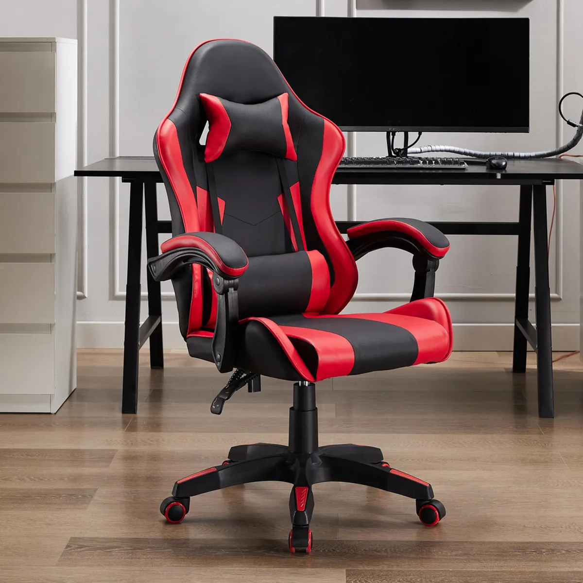 JUST HOME COLLECTION - Silla Gamer Escritorio Neo Rojo/Negro