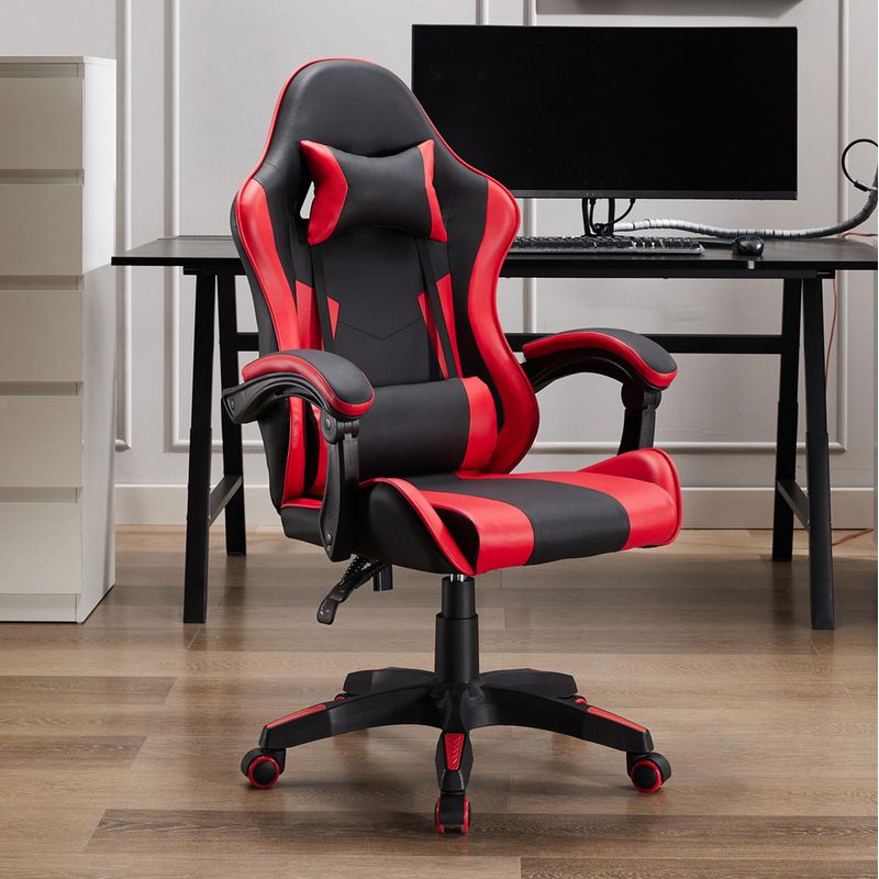 JUST HOME COLLECTION - Silla Escritorio Gamer Neo Rojo/Negro