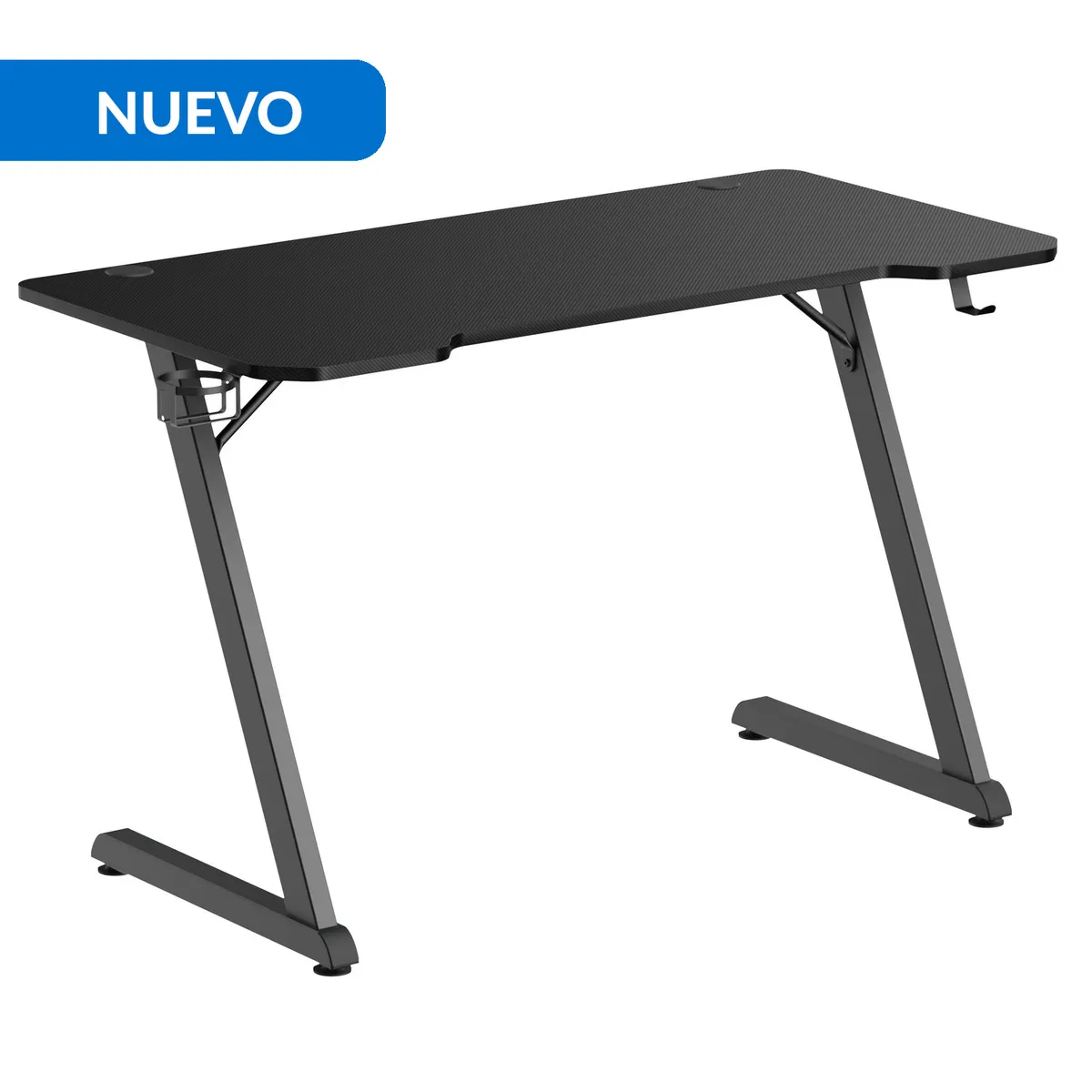JUST HOME COLLECTION - Escritorio Gamer Zeta Negro 120x75x60