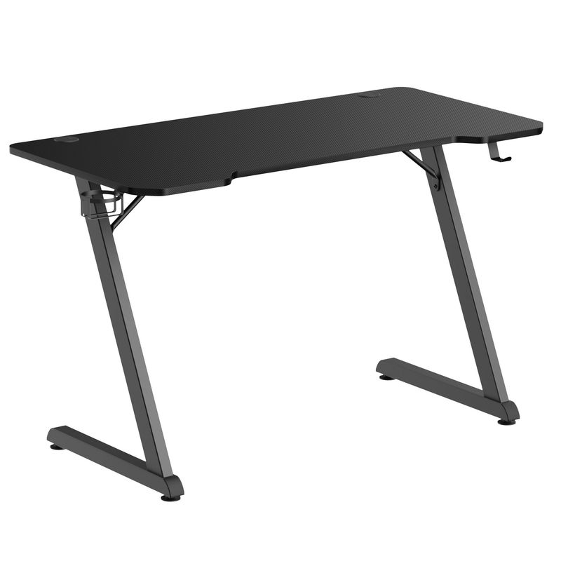 JUST HOME COLLECTION - Escritorio Gamer Zeta Negro 120x75x60