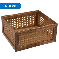 JUST HOME COLLECTION - Caja Tejita Acacia 28x24x13,3 cm