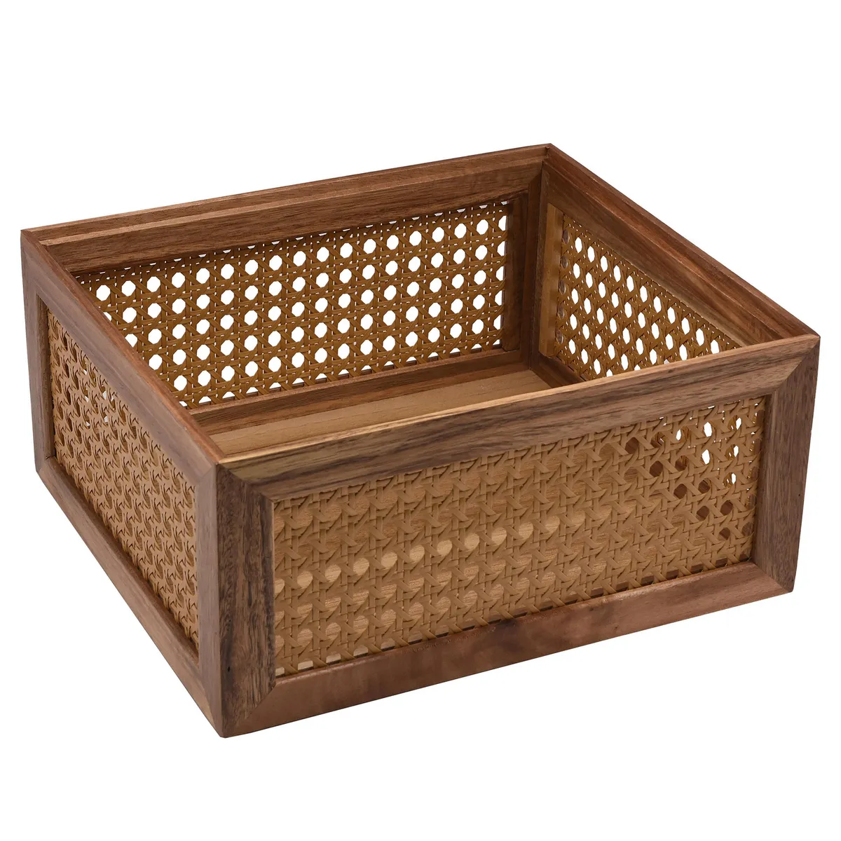 JUST HOME COLLECTION - Caja Tejita Acacia 28x24x13,3 cm