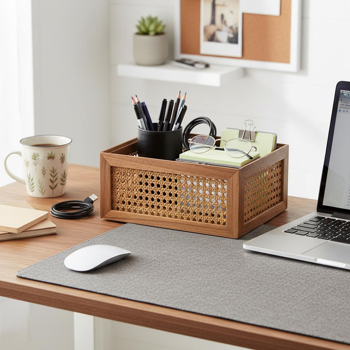 JUST HOME COLLECTION - Caja Organizadora Tejida Acacia 28 X 24 13 Cm