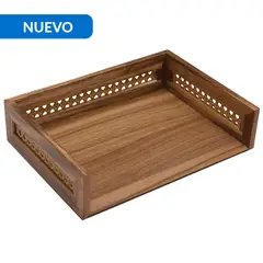 JUST HOME COLLECTION - Caja Tejita Acacia 28,5x21x7 cm