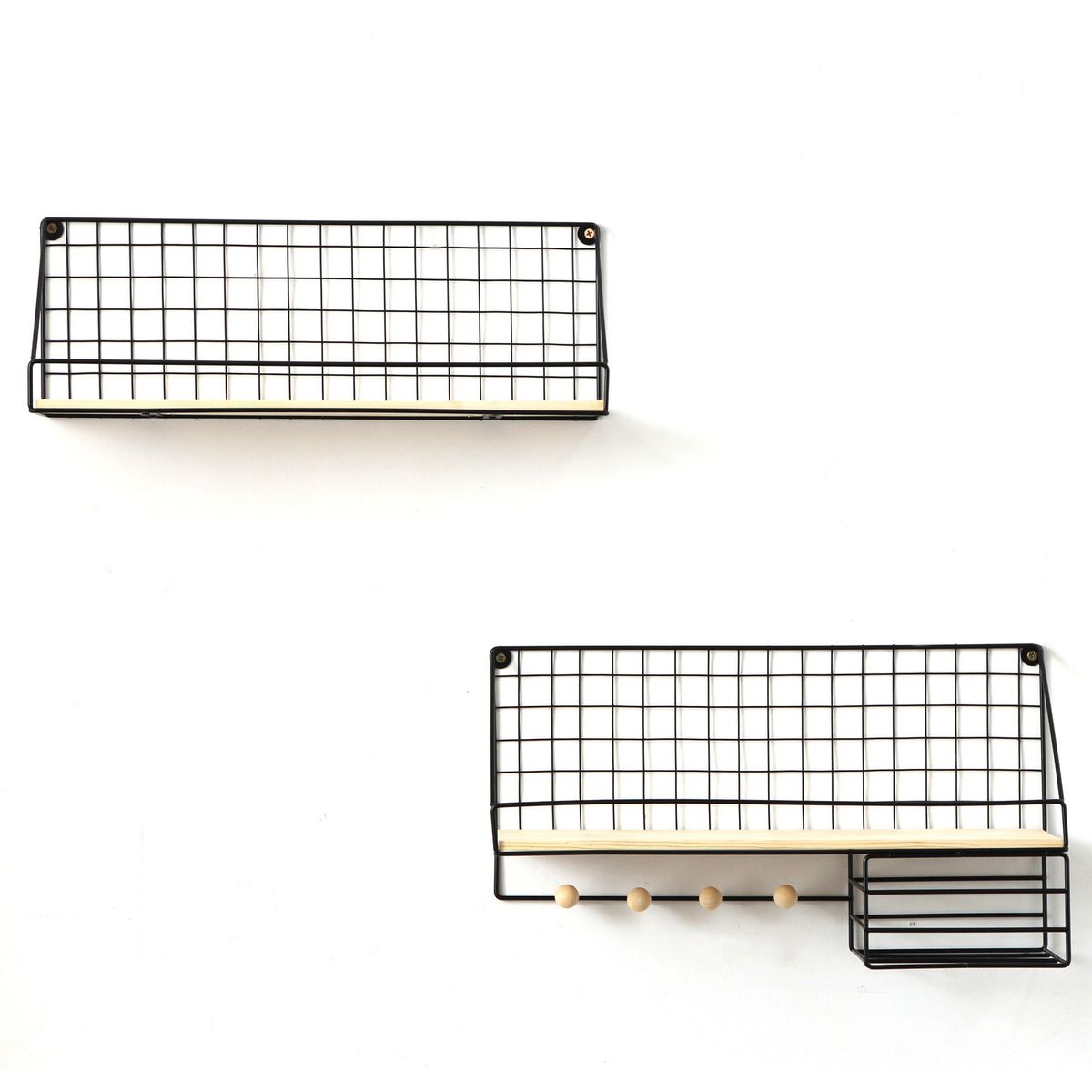 JUST HOME COLLECTION - Set de Repisas Altamira 2 Nivel(es) 60x4x20 cm Café